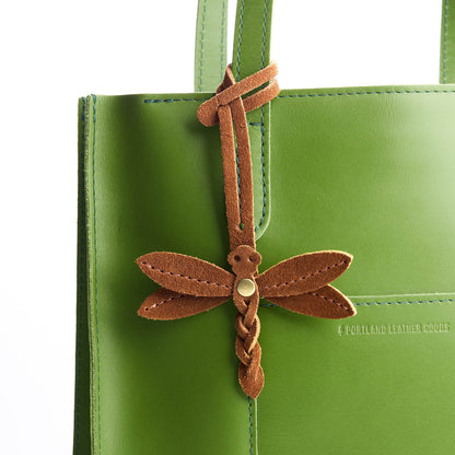 Jackson | Dragonfly shaped leather charm tassel