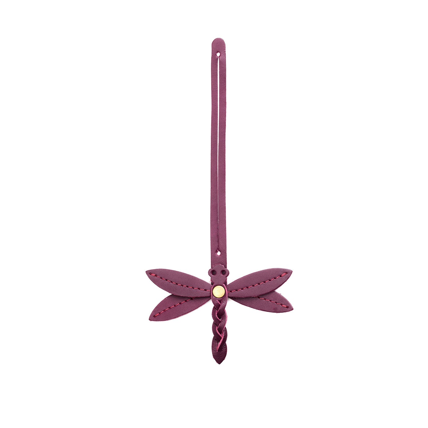 Lollipop | Dragonfly shaped leather charm tassel