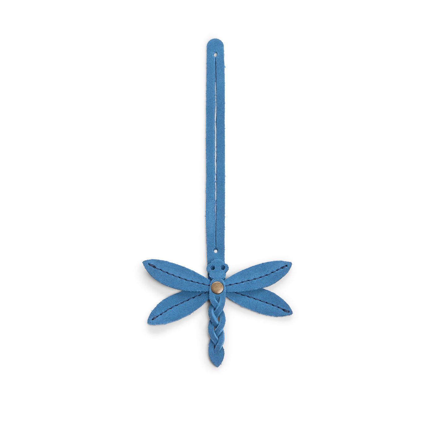 Mariner Blue | Dragonfly shaped leather charm tassel