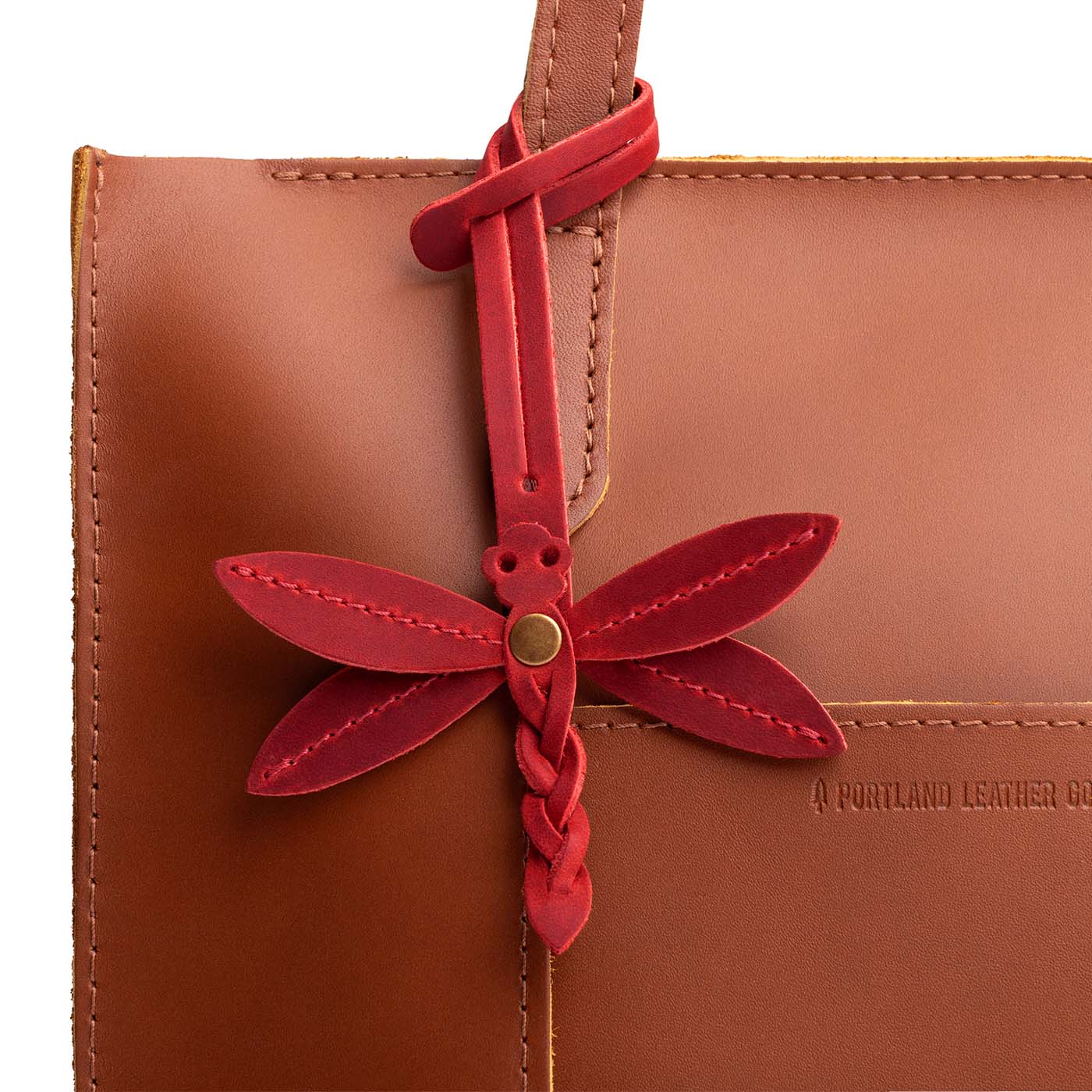 Phoenix | Dragonfly shaped leather charm tassel
