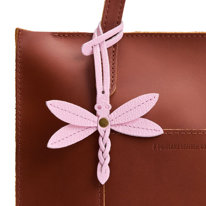 Pinkaboo | Dragonfly shaped leather charm tassel