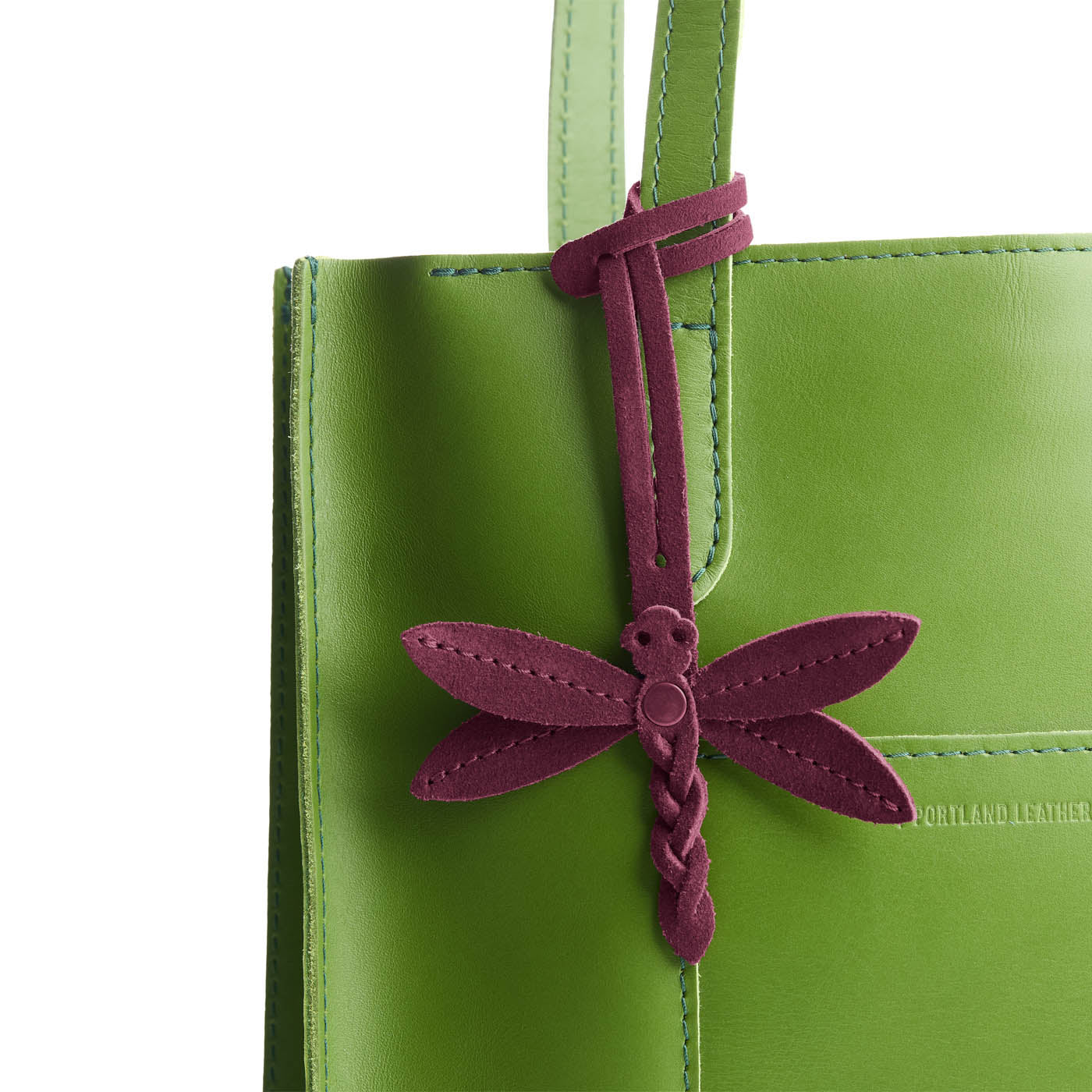 Superbloom | Dragonfly shaped leather charm tassel