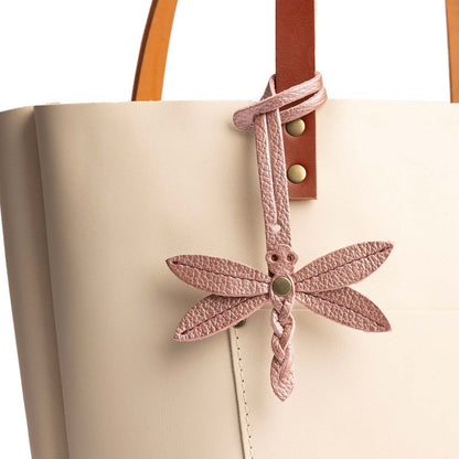 Supernova | Dragonfly shaped leather charm tassel
