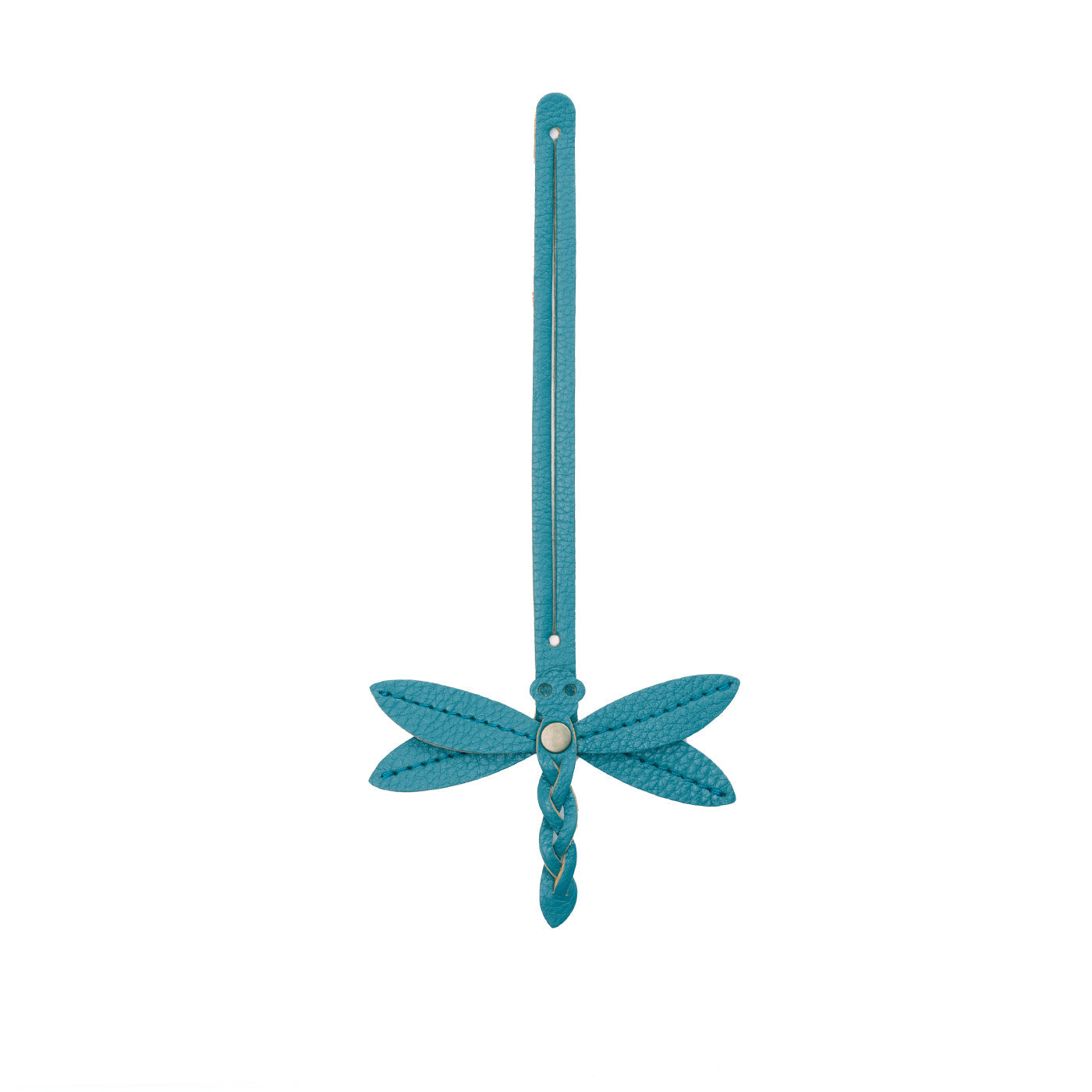 Turquoise | Dragonfly shaped leather charm tassel
