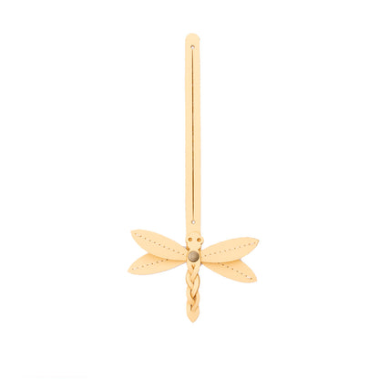 Vanilla | Dragonfly shaped leather charm tassel