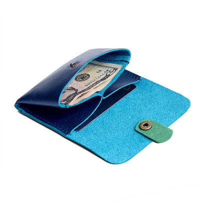 Caspian | Envelope snap wallet with contrast pull tab