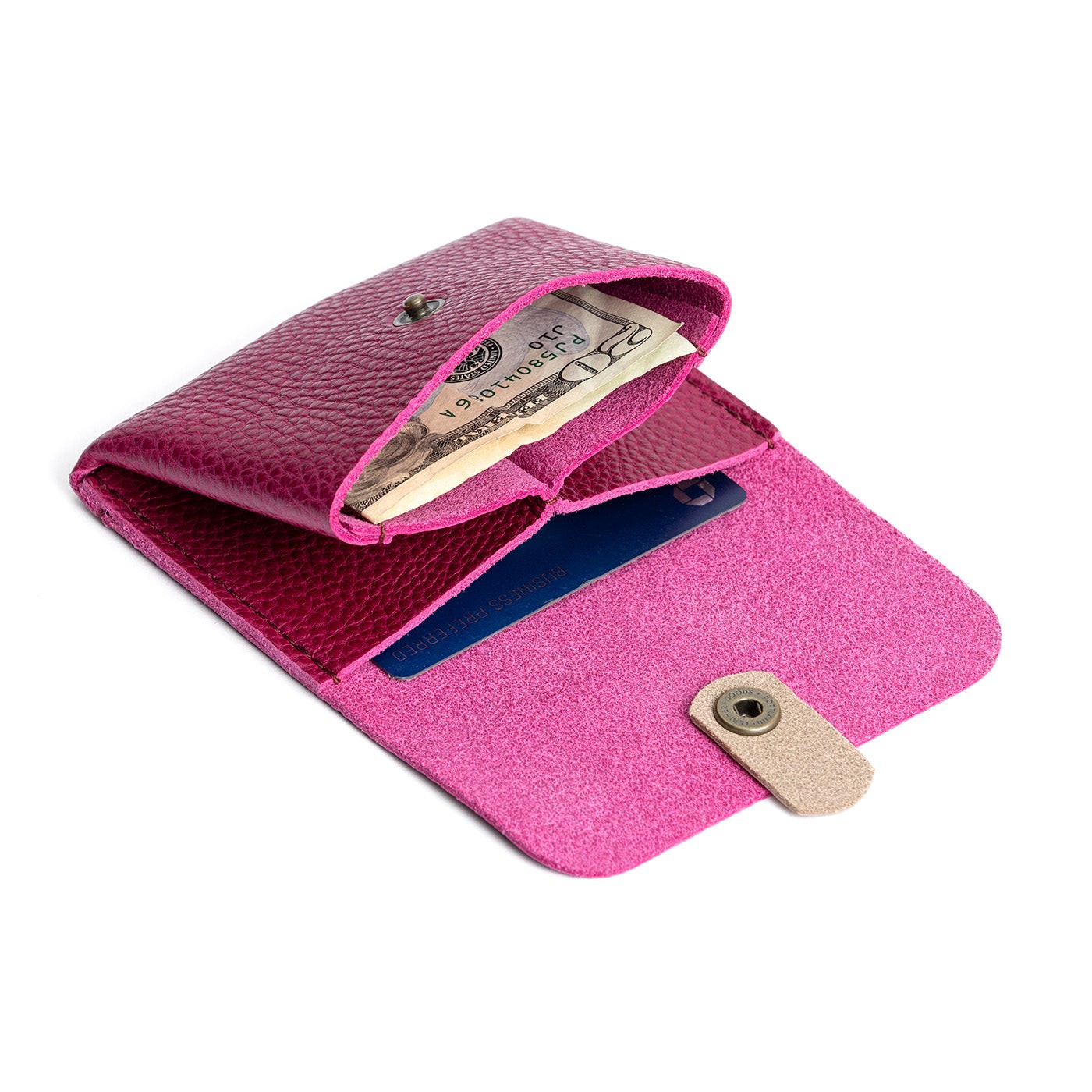 Cosmo | Envelope snap wallet with contrast pull tab