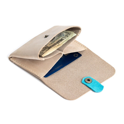 Dragon Bone | Envelope snap wallet with contrast pull tab