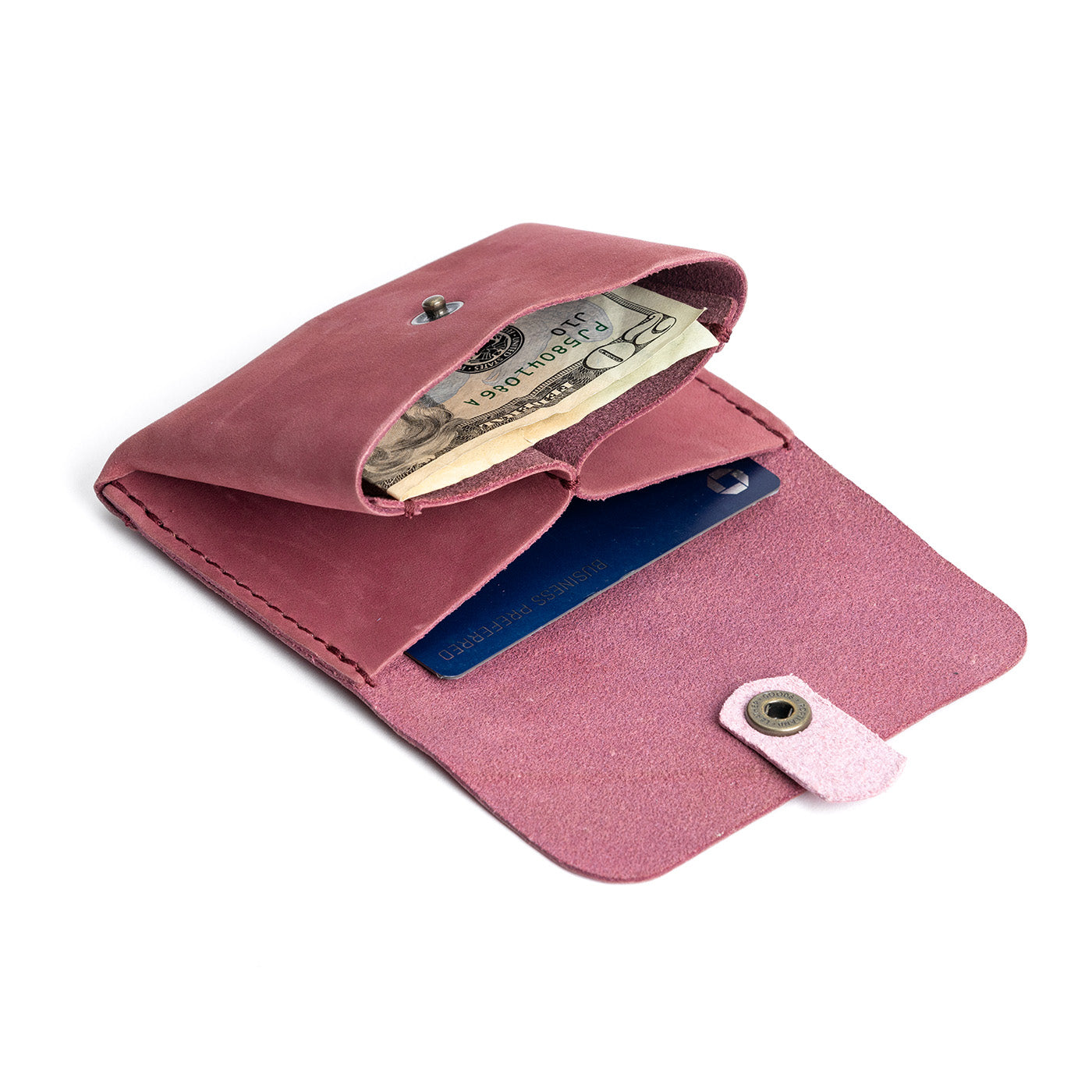 Foxglove | Envelope snap wallet with contrast pull tab