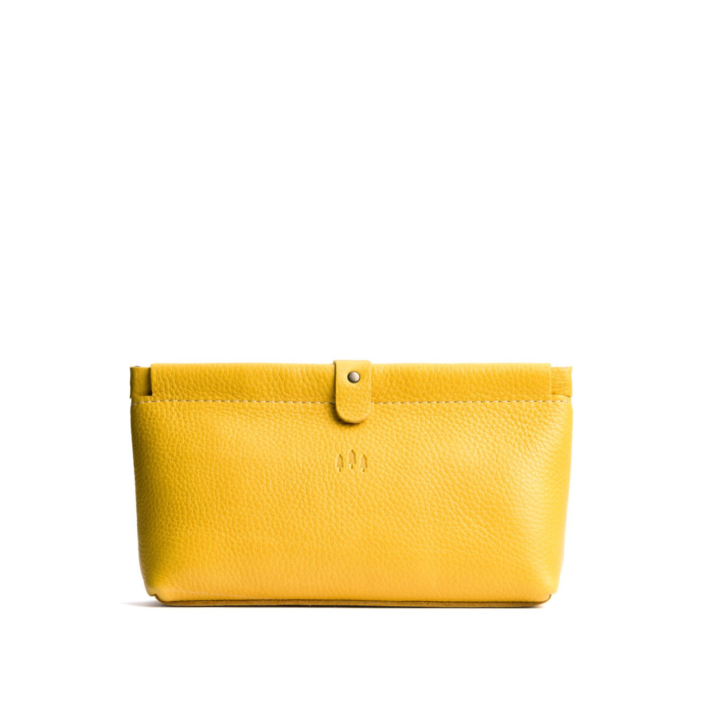 Naples | Leather pouch with frame top closure and leather pull tab