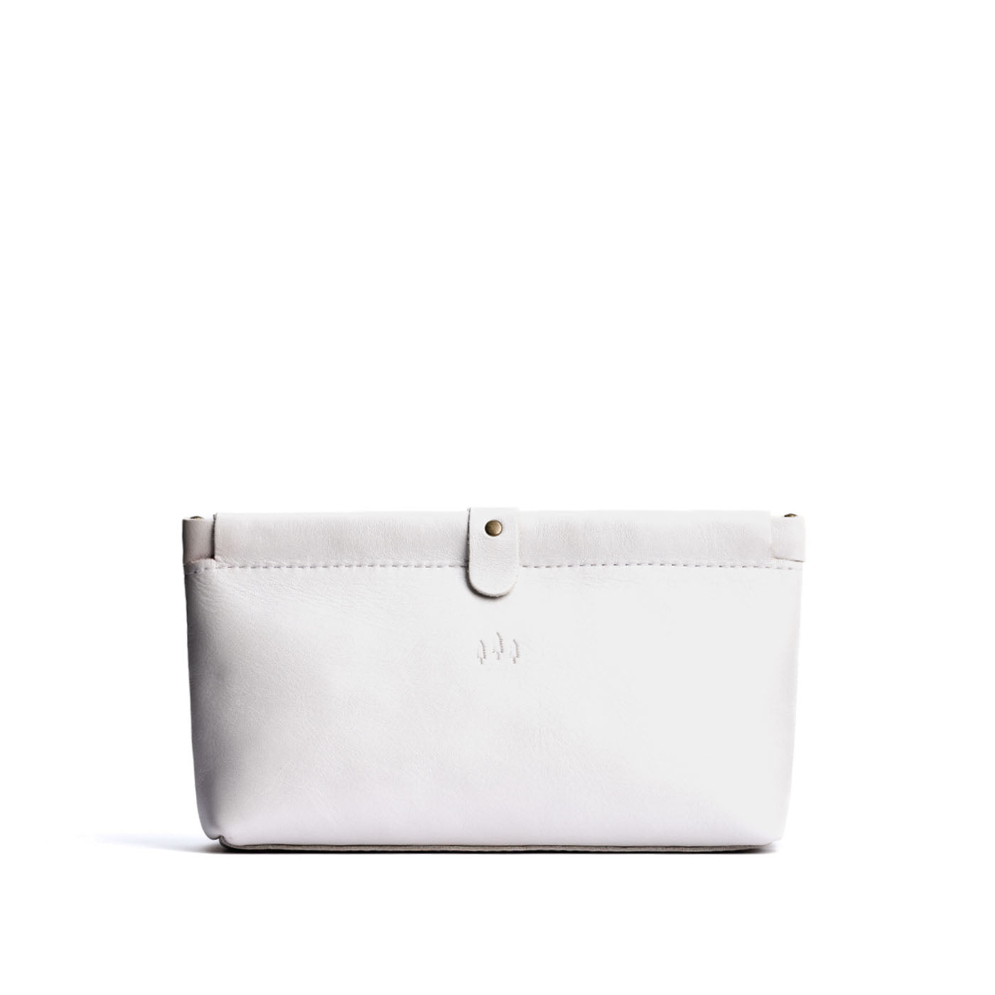 Pearl | Leather pouch with frame top closure and leather pull tab