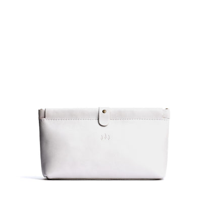 Pearl | Leather pouch with frame top closure and leather pull tab