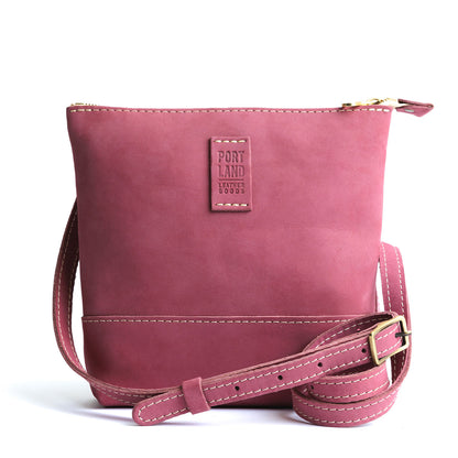 Foxglove | Small rectangular crossbody purse with top zipper and interior pocket