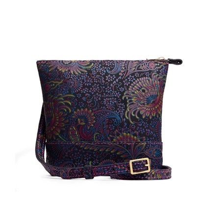 Carnival | Small rectangular crossbody purse with top zipper and interior pocket