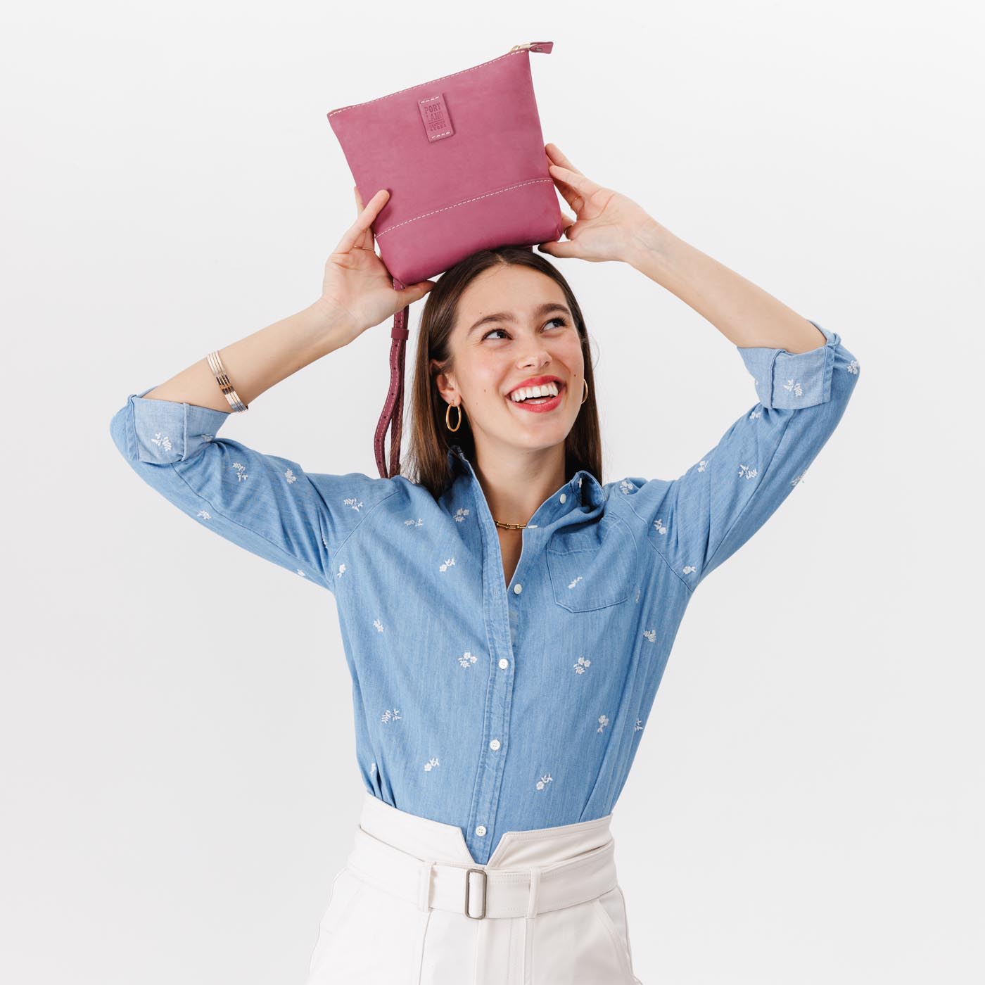 Foxglove | Small rectangular crossbody purse with top zipper and interior pocket