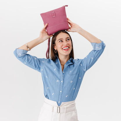 Foxglove | Small rectangular crossbody purse with top zipper and interior pocket