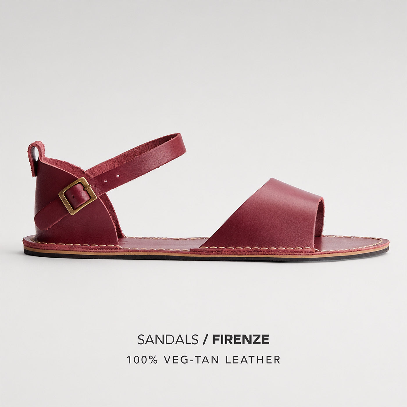 Marsala | Leather Sandals with buckle