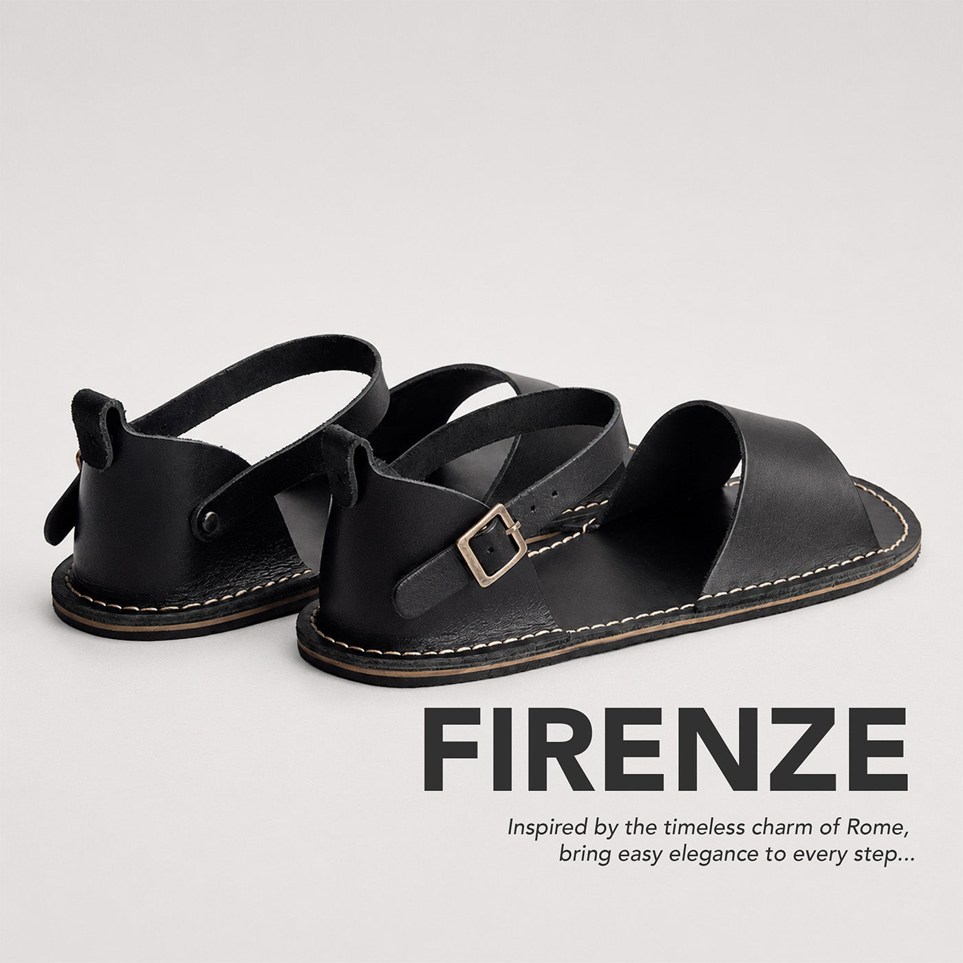 Nero | Leather Sandals with buckle