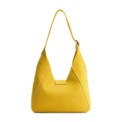 Hello Yellow | Structured hobo shoulder bag with adjustable strap and magnetic closure