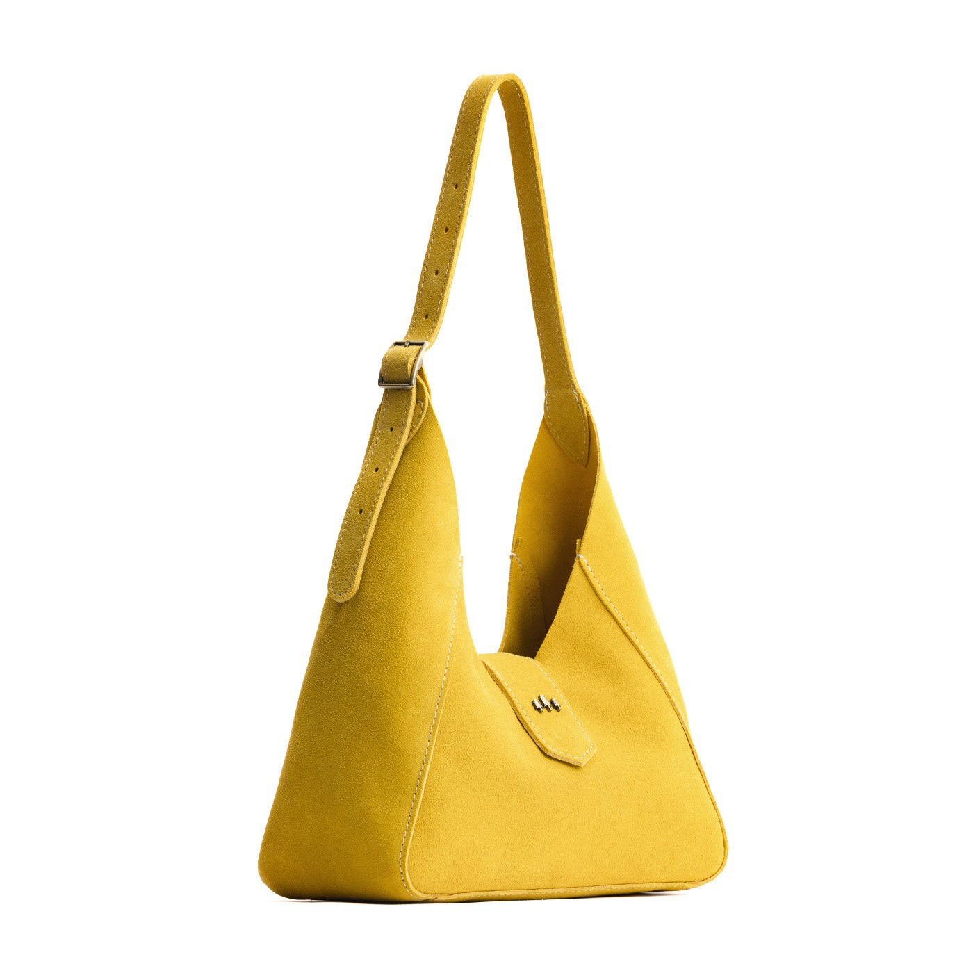 Hello Yellow | Structured hobo shoulder bag with adjustable strap and magnetic closure