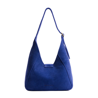 Joni Blue | Structured hobo shoulder bag with adjustable strap and magnetic closure