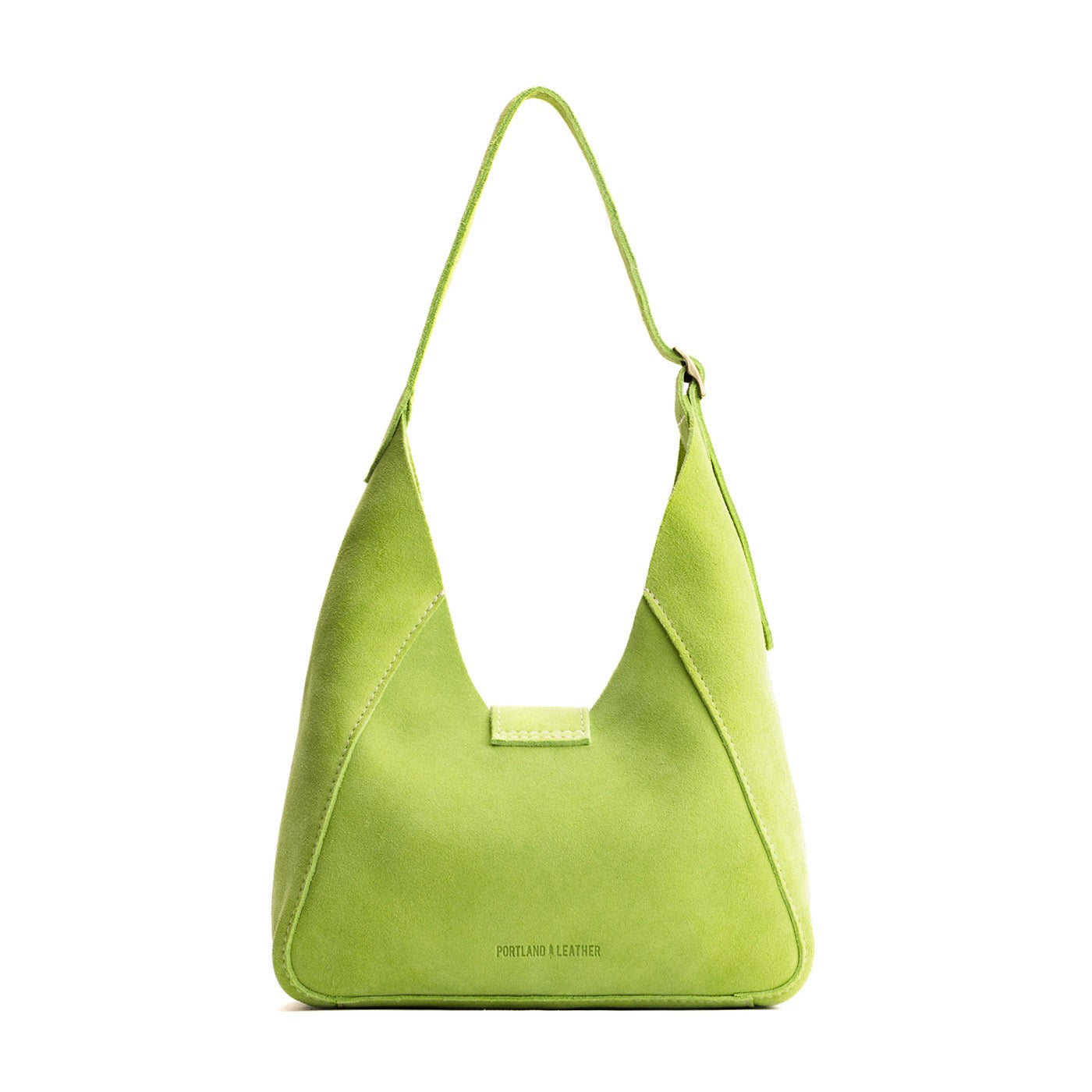 Lime | Structured hobo shoulder bag with adjustable strap and magnetic closure