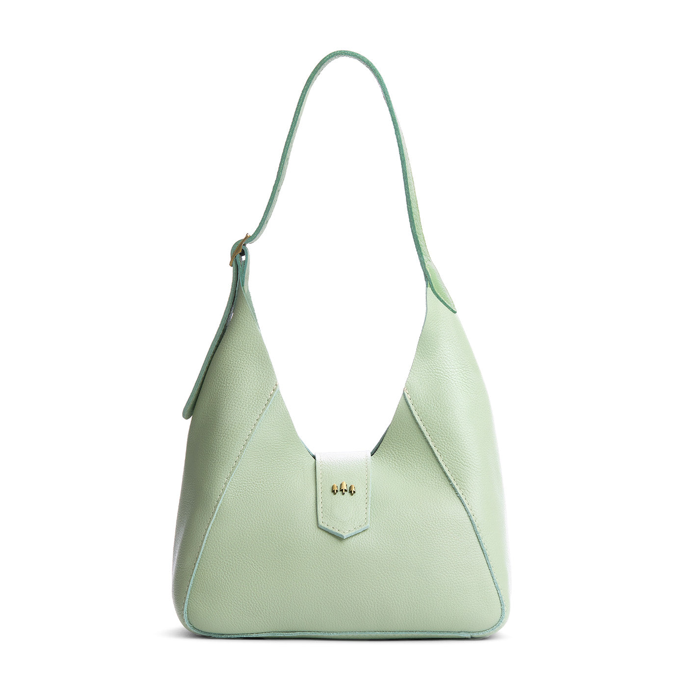 Pistachio | Structured hobo shoulder bag with adjustable strap and magnetic closure
