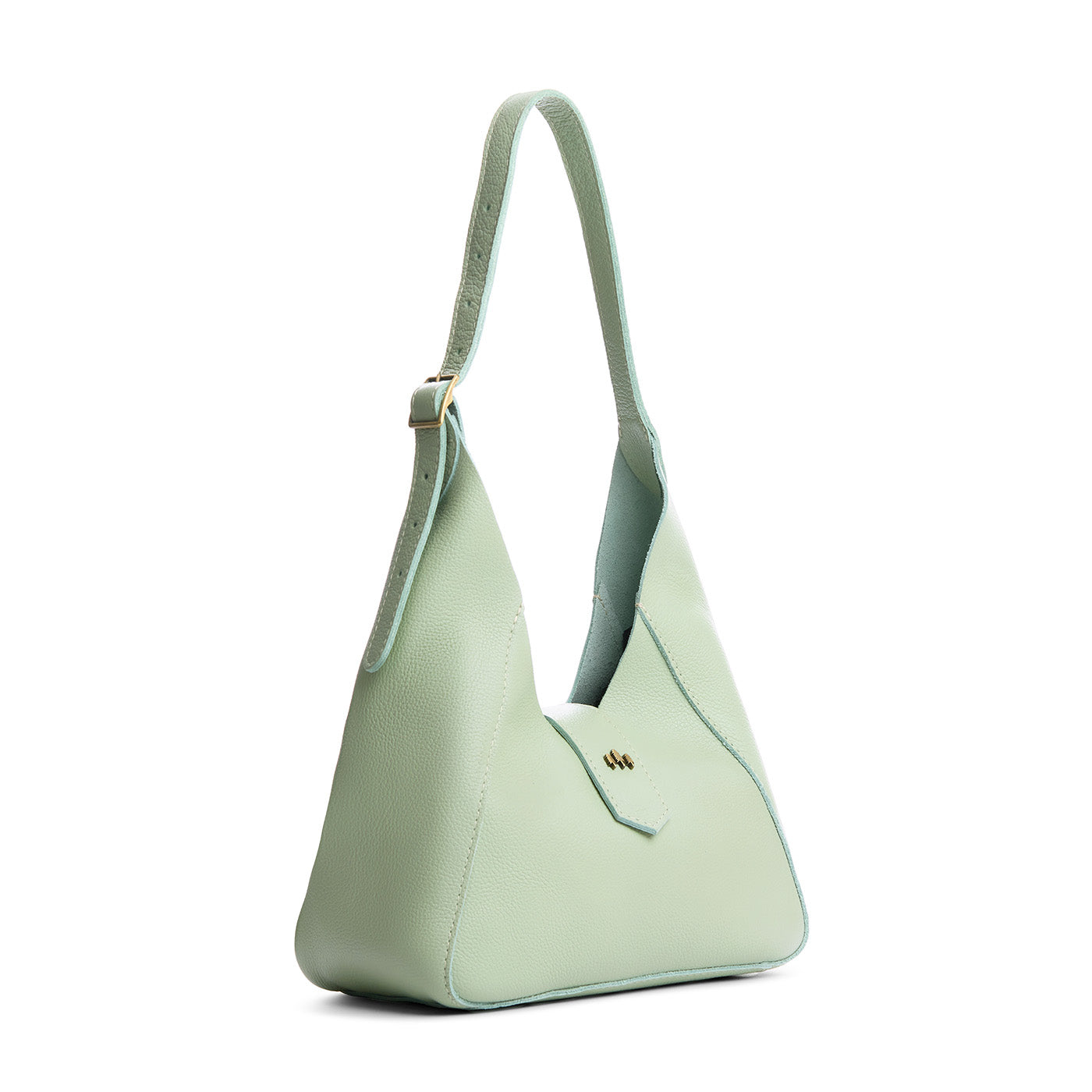Pistachio | Structured hobo shoulder bag with adjustable strap and magnetic closure