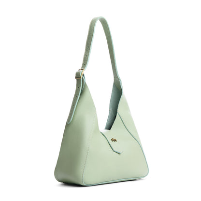 Pistachio | Structured hobo shoulder bag with adjustable strap and magnetic closure