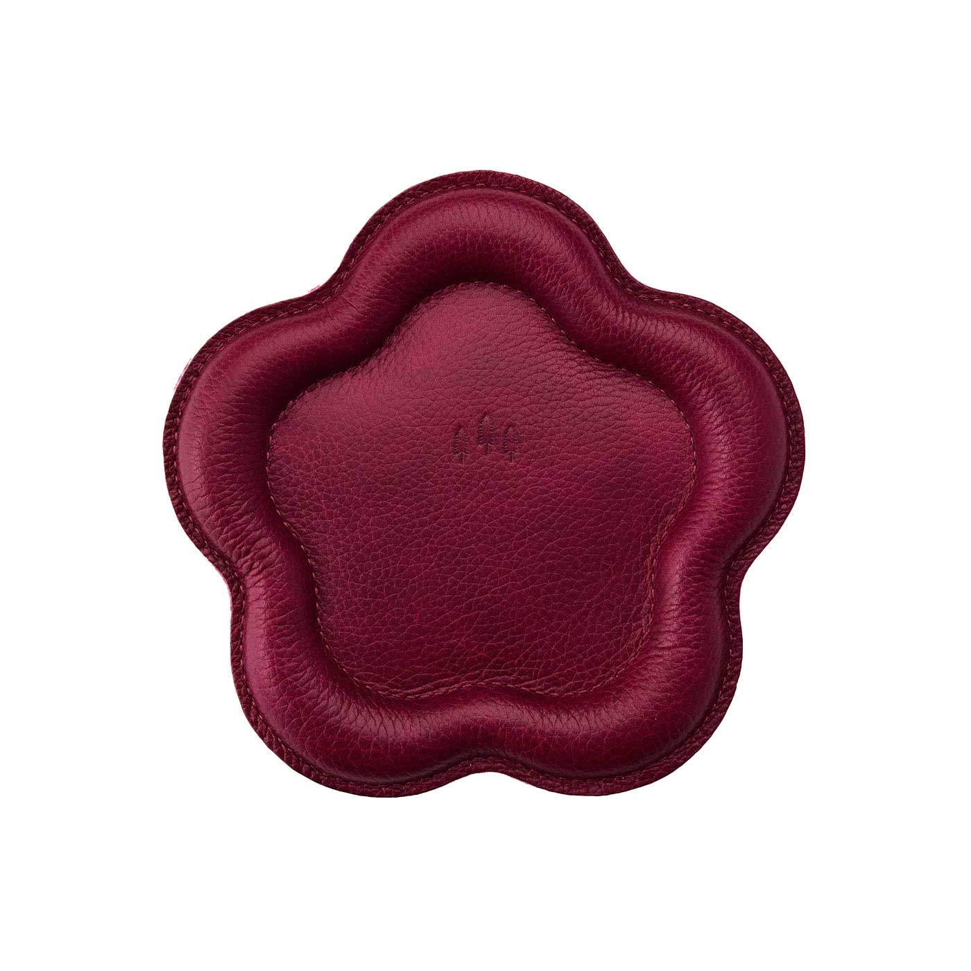 Orchid | Floral shaped leather tray with stuffed edges