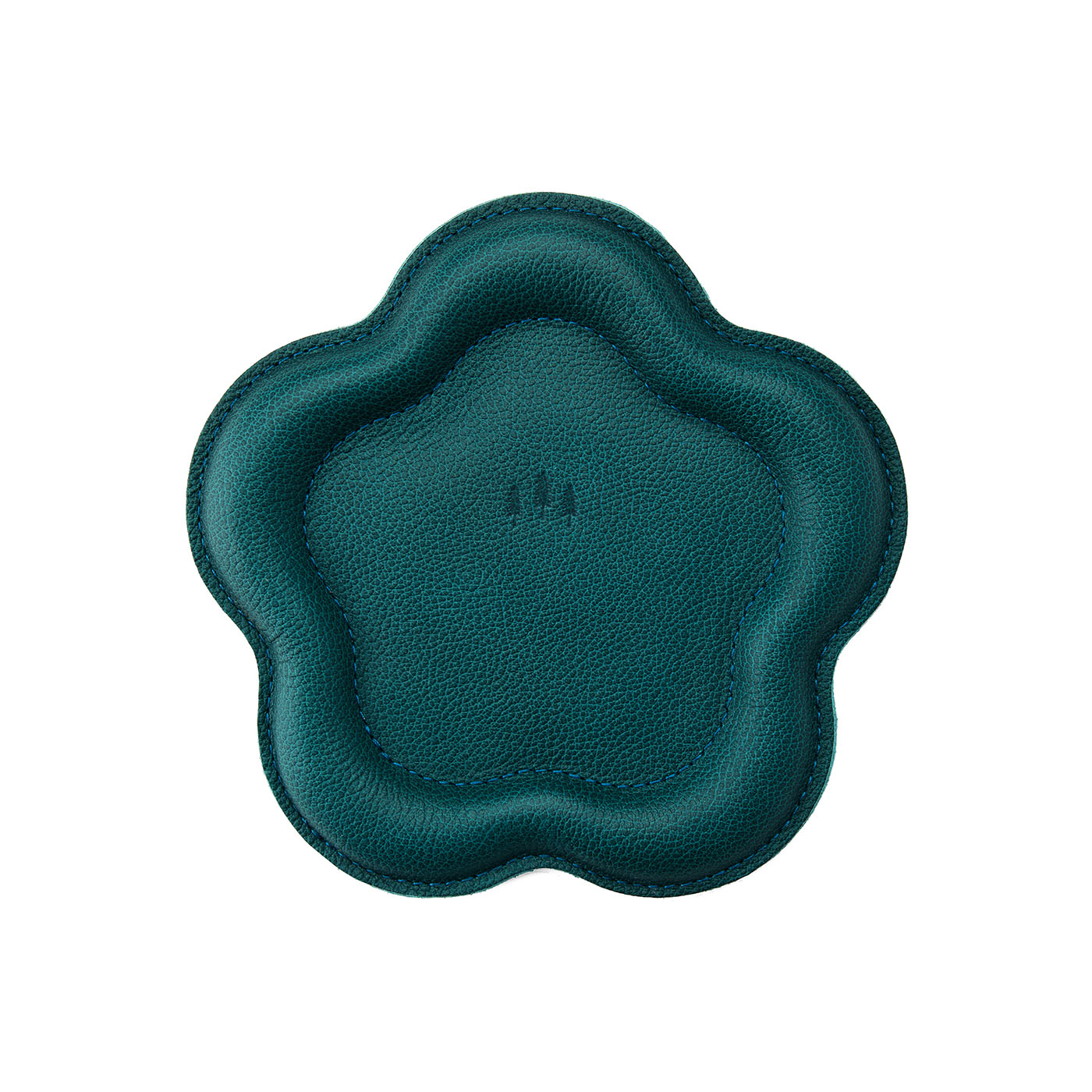 Sea Glass | Floral shaped leather tray with stuffed edges