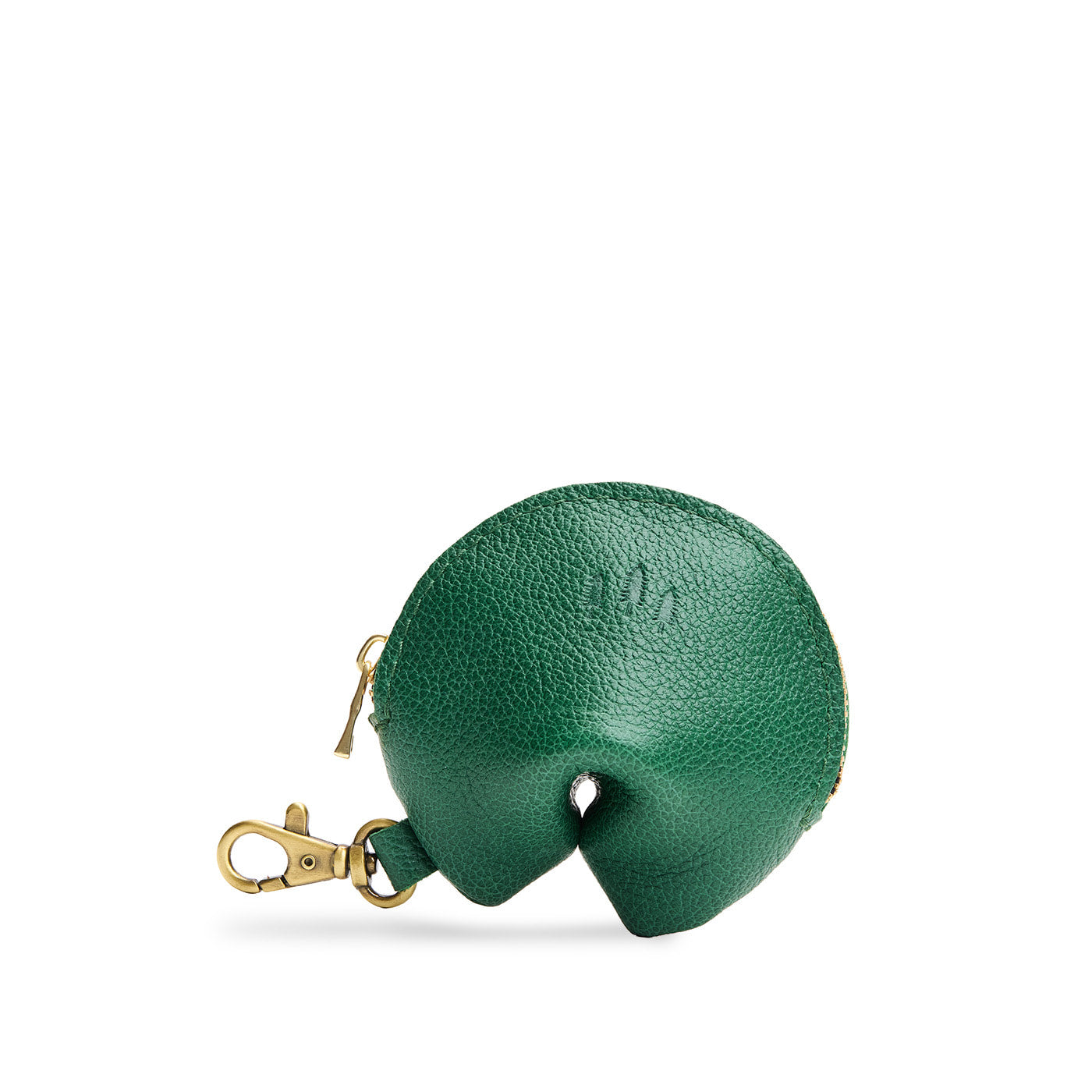 Bacalar | Leather fortune cookie shaped keychain pouch