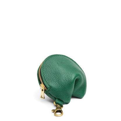 Bacalar | Leather fortune cookie shaped keychain pouch