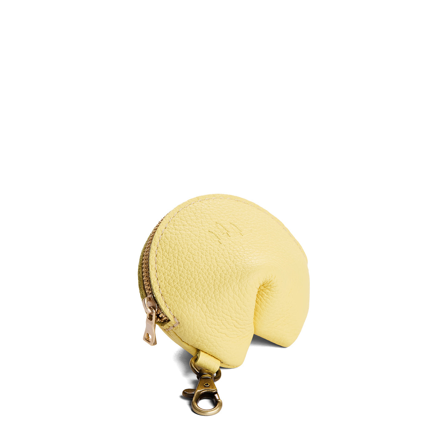 Butter Bliss | Leather fortune cookie shaped keychain pouch