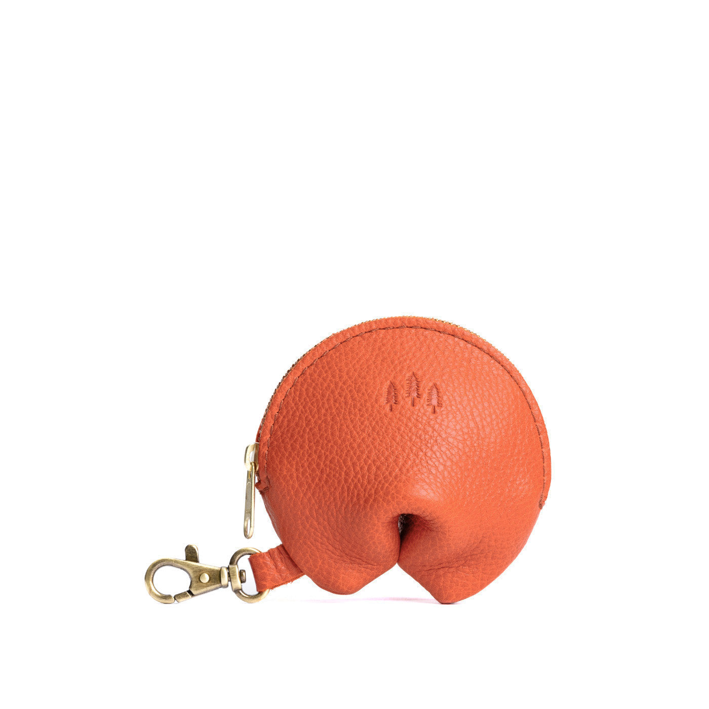 Koi | Leather fortune cookie shaped keychain pouch