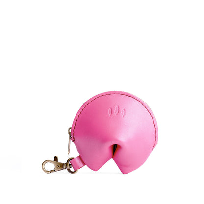 Lip Gloss | Leather fortune cookie shaped keychain pouch