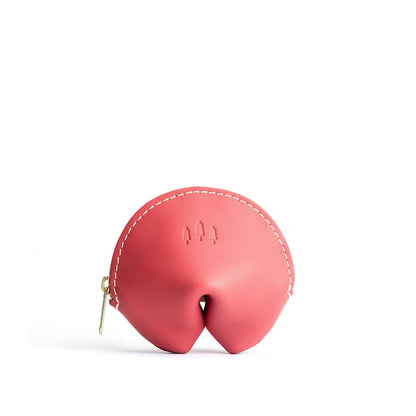 Begonia | Leather fortune cookie shaped pouch