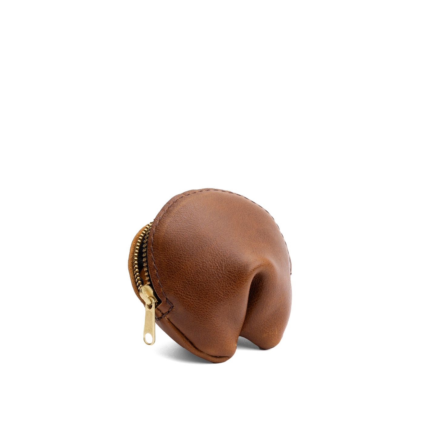 Carajillo | Leather fortune cookie shaped pouch