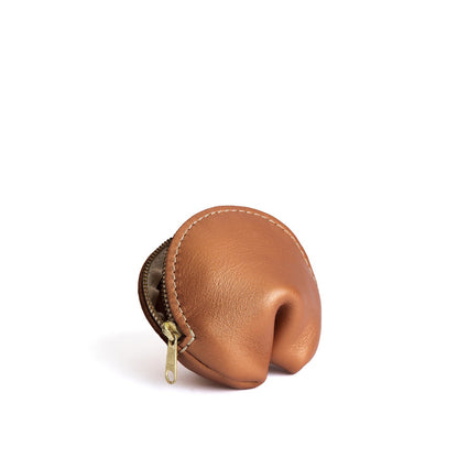 Hava | Leather fortune cookie shaped pouch