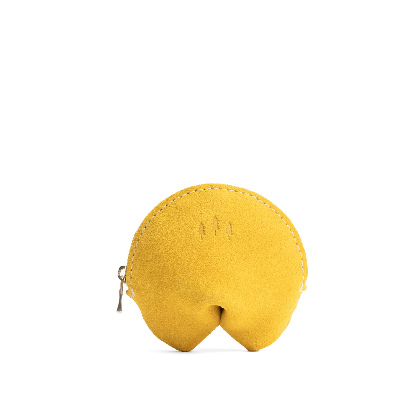 Hello Yellow | Leather fortune cookie shaped pouch