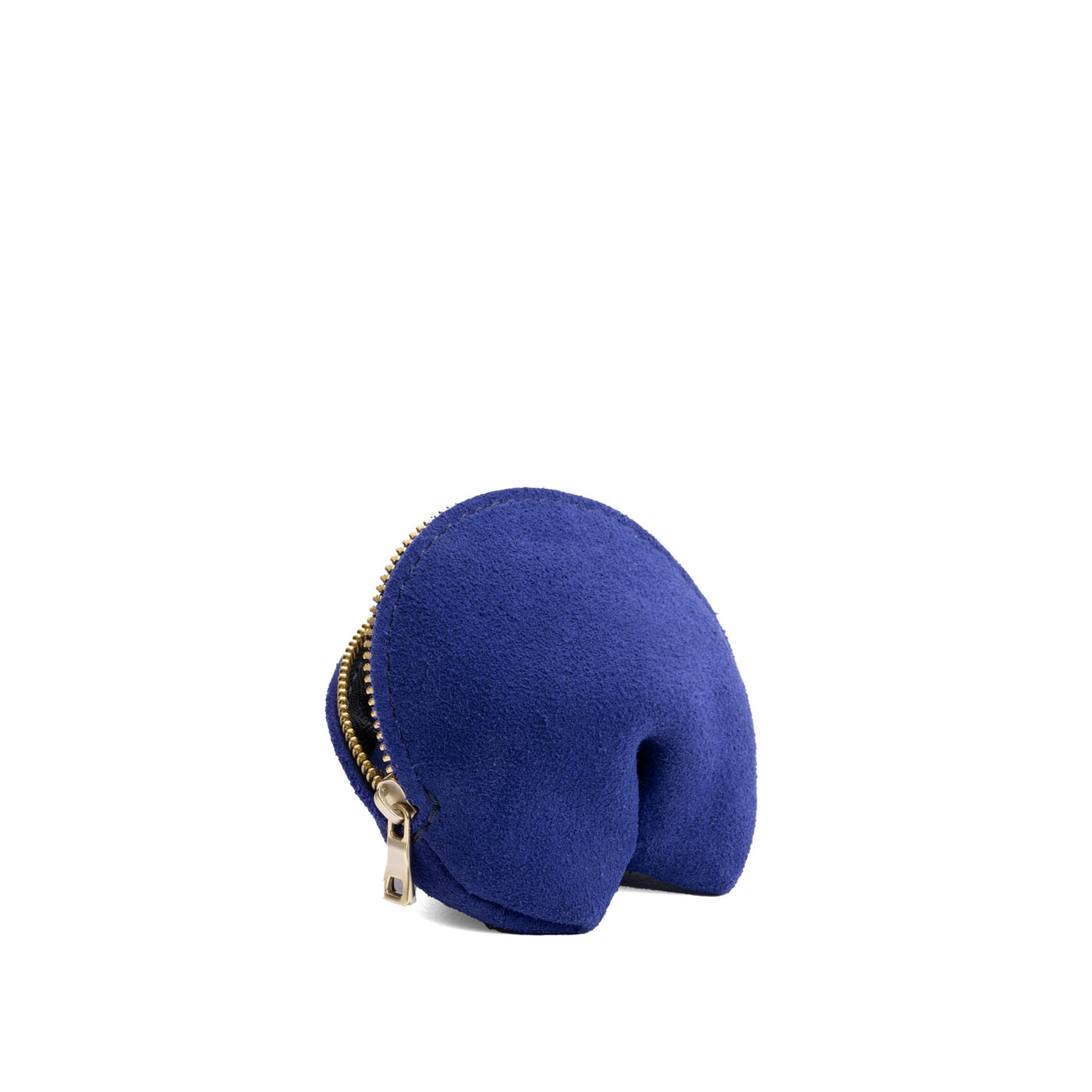 Joni Blue | Leather fortune cookie shaped pouch