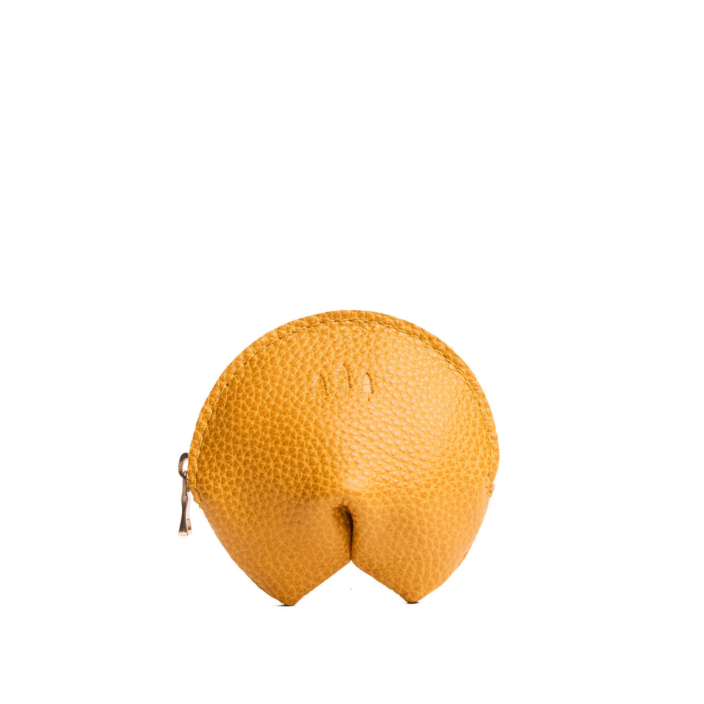 Sunshine | Leather fortune cookie shaped keychain pouch