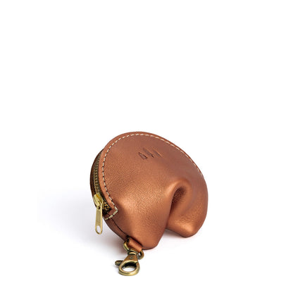 All Color: Hava | Leather fortune cookie shaped keychain pouch