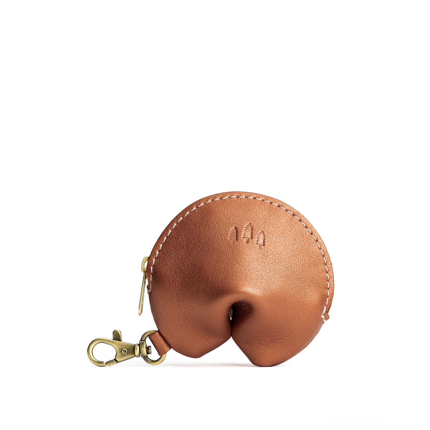 All Color: Hava | Leather fortune cookie shaped keychain pouch