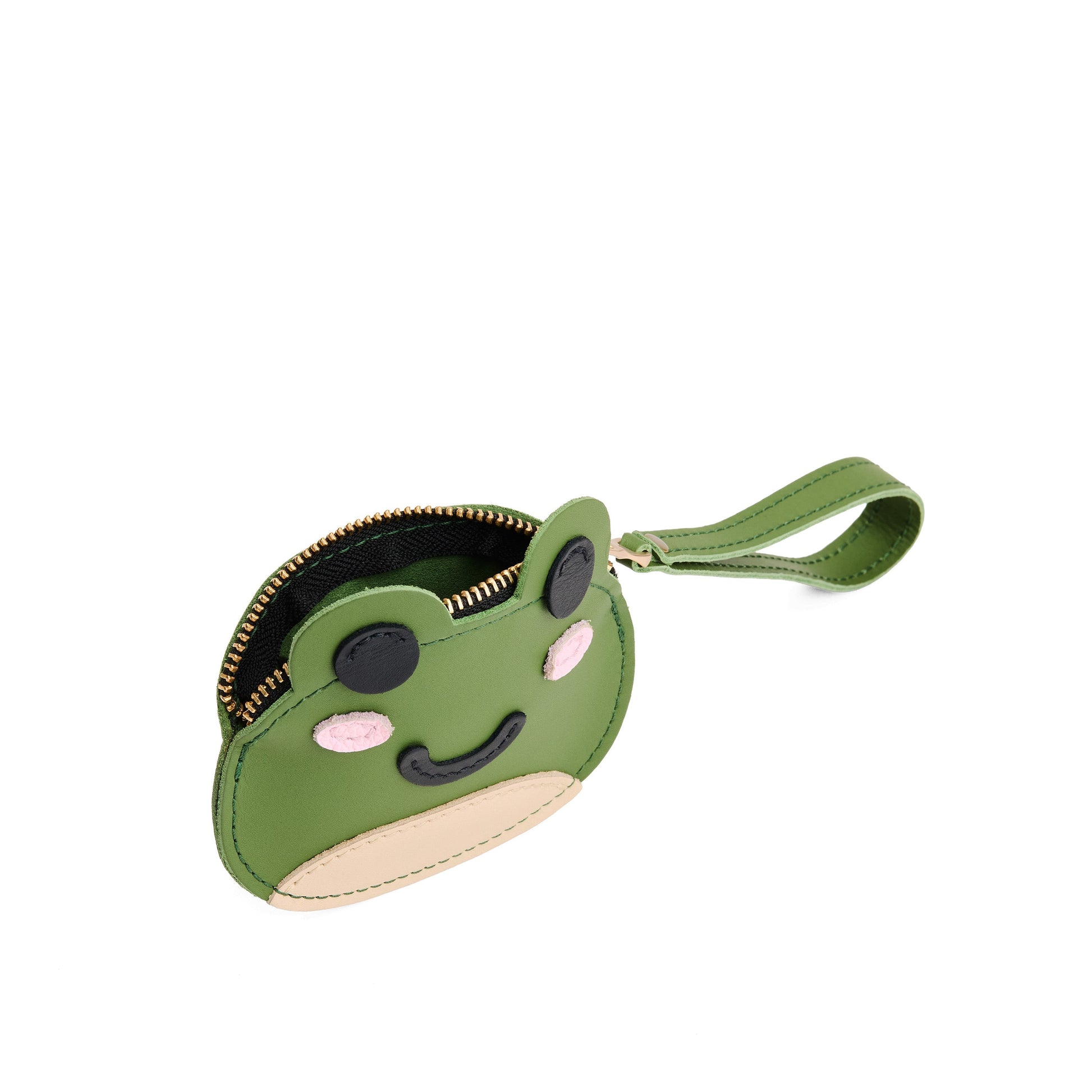 Cactus | Frog-shaped pouch with zipper opening and wristlet