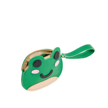 Jolly Green | Frog-shaped pouch with zipper opening and wristlet