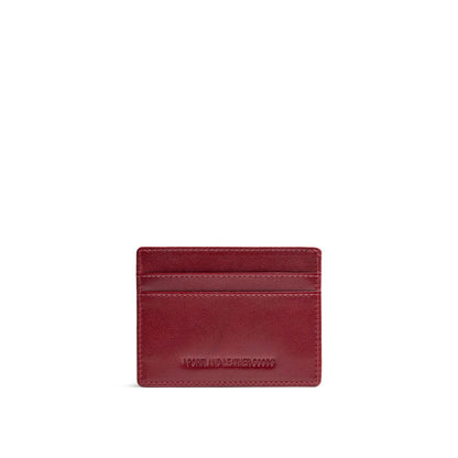 Red Rock*Classic | Leather card holder on white background