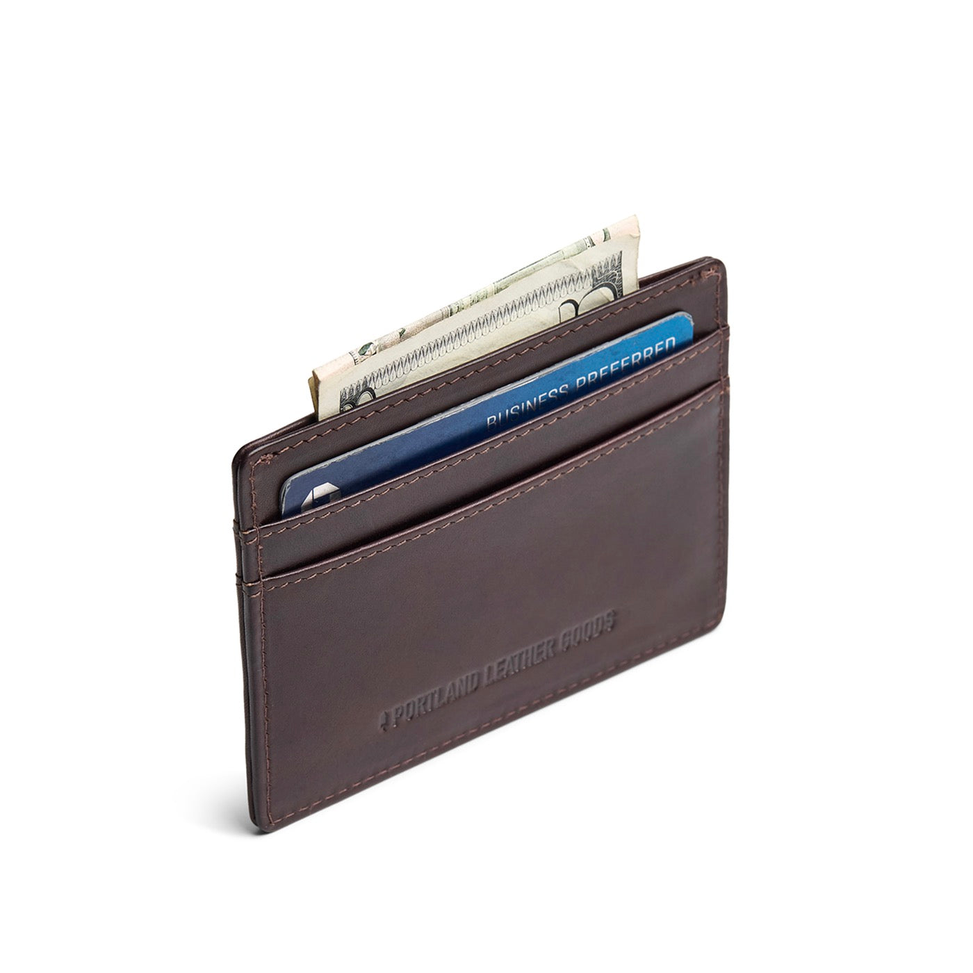 Trailstone*Classic | Leather card holder on white background