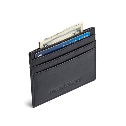 Black Rock*Deluxe | Leather card holder on white background