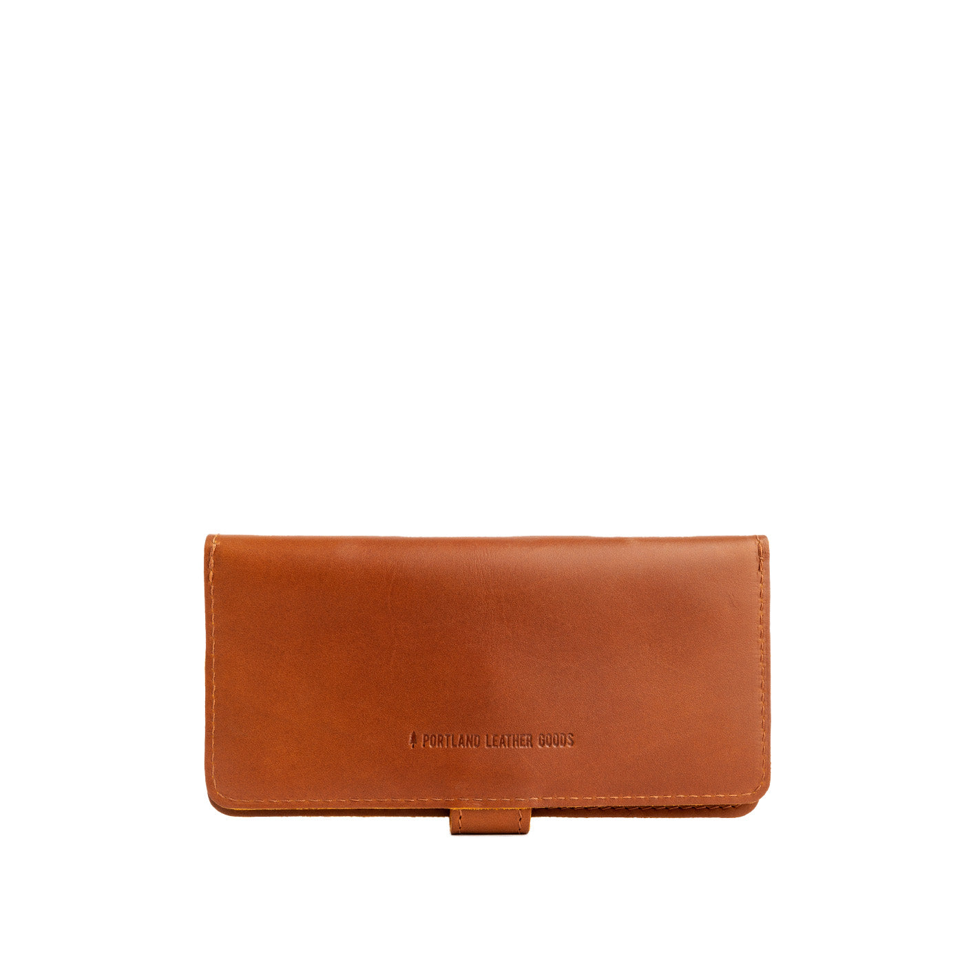 Honey | Back of leather wallet closed